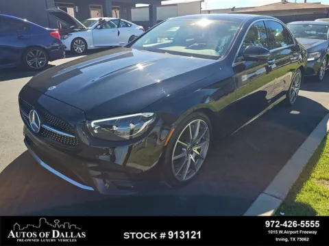 Black 2021 Mercedes-Benz E-Class E 350 AMG SPORT,NAV,CAM,PANO,BLIND SPOT,19" WLS for sale in Irving, TX