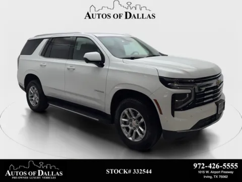 White 2025 Chevrolet Tahoe LT NAV,CAM,HTD STS,BLIND SPOT,3RD ROW for sale in Irving, TX