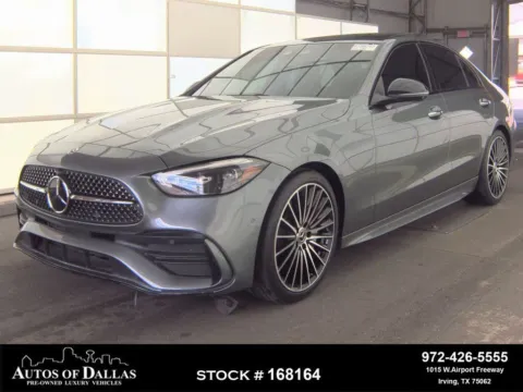Black 2024 Mercedes-Benz C-Class C 300 AMG NIGHT PKG,NAV,CAM,PANO,HEADS UP for sale in Irving, TX