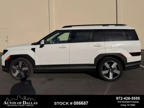 White 2025 Hyundai Santa Fe Limited NAV,CAM,PANO,HTD STS,BLIND SPOT,3RD ROW for sale in Irving, TX