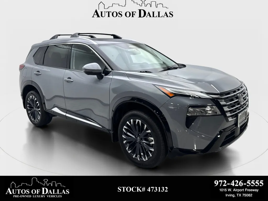 Gray 2025 Nissan Rogue Platinum NAV,CAM,PANO,HTD STS,19" WLS for sale in Irving, TX