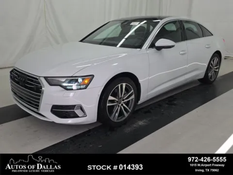 White 2023 Audi A6 45 Premium Plus NAV,CAM,SUNROOF,HTD STS,BIND SPOT for sale in Irving, TX