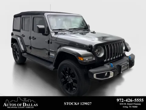 Photos of 2022 Jeep Wrangler Unlimited Sahara 4xe for sale in Irving, TX at Autos of Dallas - Irving