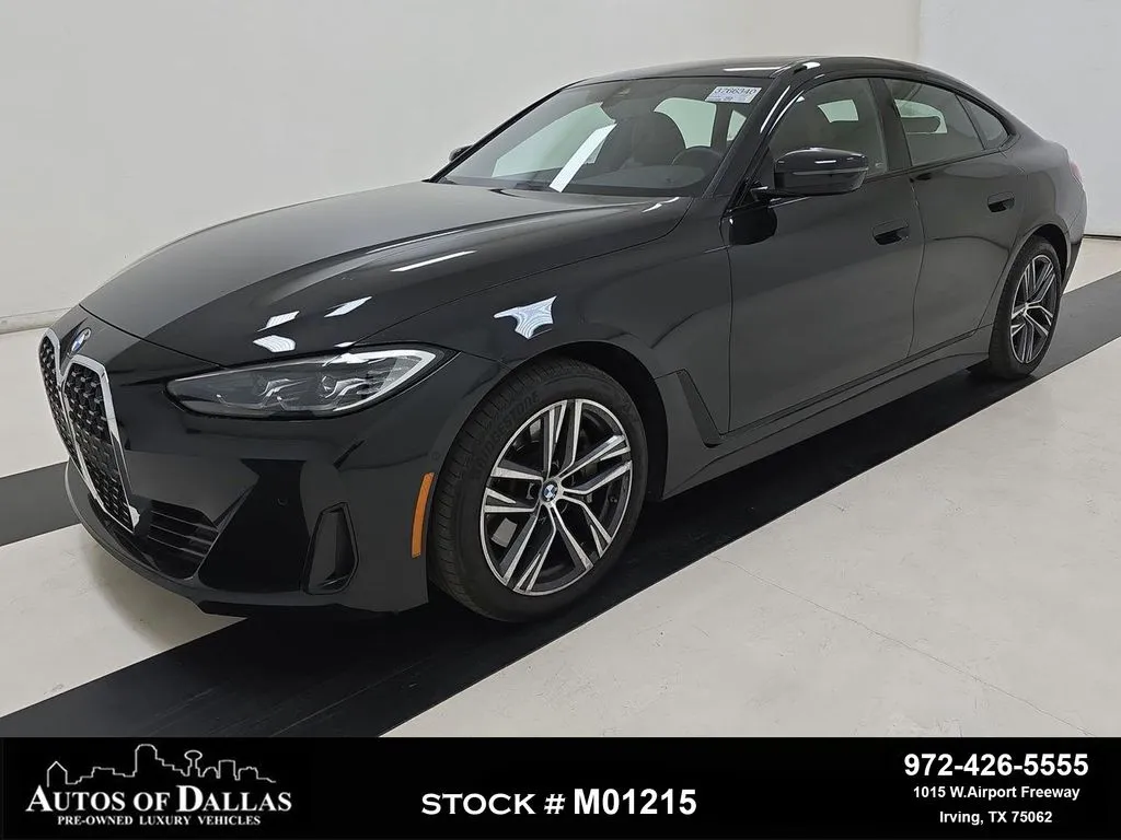 Black 2022 BMW 4 Series 430i Gran Coupe SPORT LINE,NAV,CAM,SUNROOF,BLIND S for sale in Irving, TX