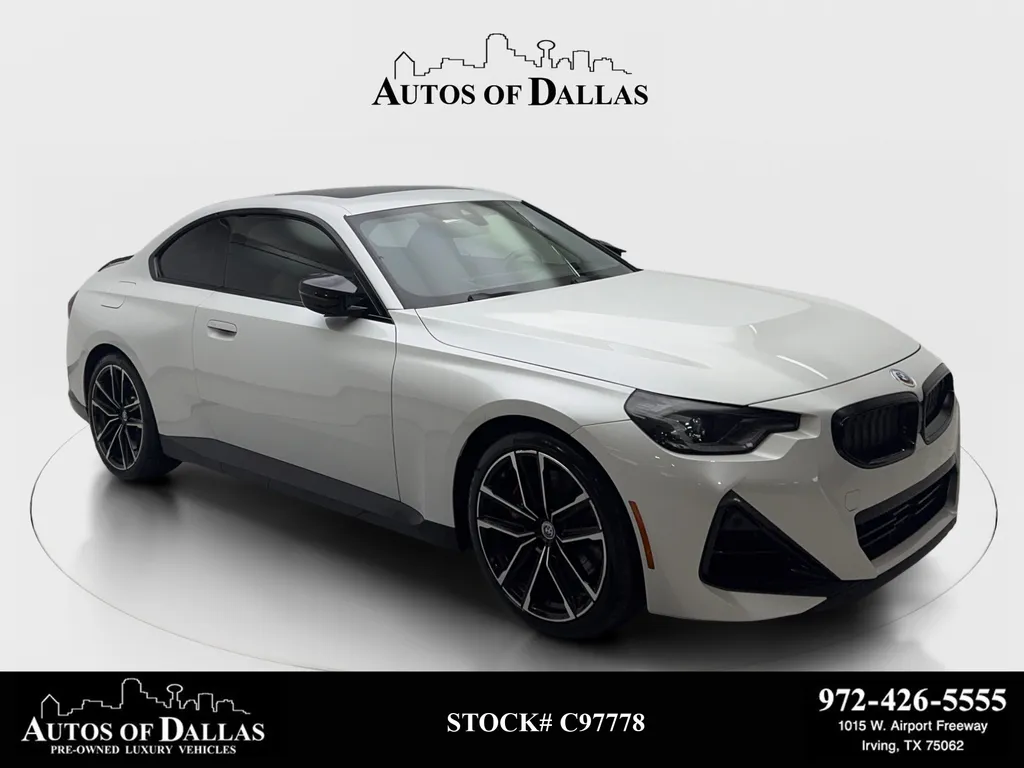 White 2023 BMW 2 Series M240i NAV,CAM,SUNROOF,HTD STS,BLIND SPOT for sale in Irving, TX
