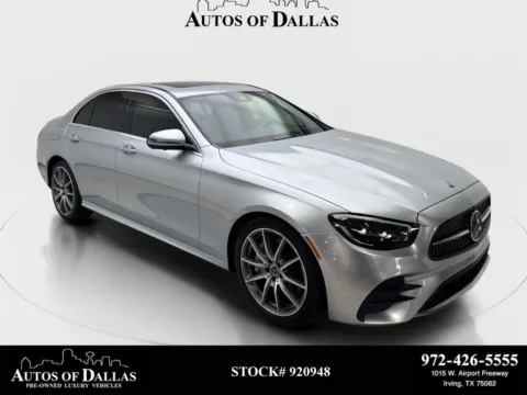 Black 2021 Mercedes-Benz E-Class E 350 AMG SPORT,NAV,CAM,SUNROOF,BLIND SPOT for sale in Irving, TX