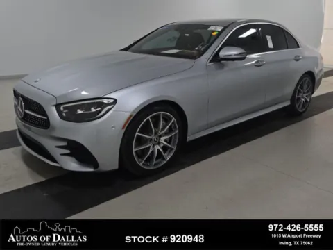 Black 2021 Mercedes-Benz E-Class E 350 AMG SPORT,NAV,CAM,SUNROOF,BLIND SPOT for sale in Irving, TX