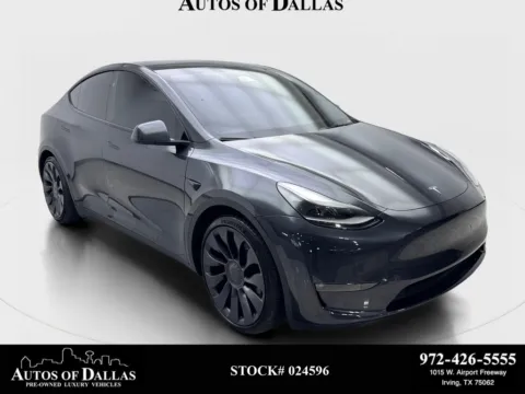 Gray 2024 Tesla Model Y Performance NAV,CAM,PANO,HTD STS,BLIND SPOT for sale in Irving, TX