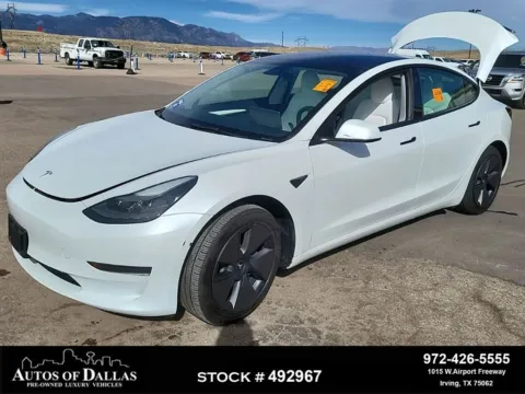 White 2023 Tesla Model 3 NAV,CAM,PANO,HTD STS,BLIND SPOT for sale in Irving, TX