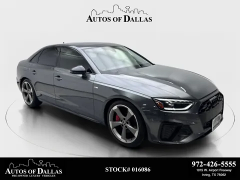 Gray 2022 Audi A4 45 S line Premium Plus CAM,SUNROOF,HTD STS,BLIND S for sale in Irving, TX