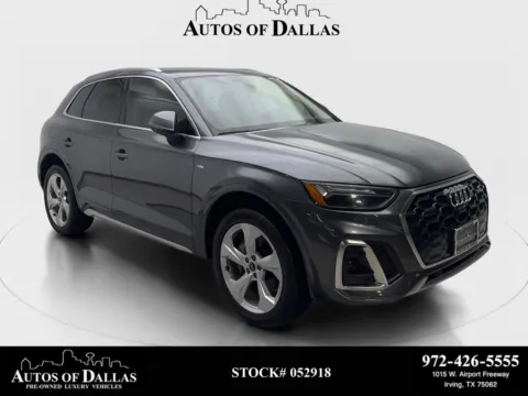 Gray 2024 Audi Q5 45 S line Premium Plus CAM,PANO,HTD STS,BLIND SPOT for sale in Irving, TX