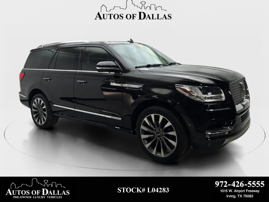 Black 2020 Lincoln Navigator Reserve NAV,CAM,PANO,CLMT STS,BLIND SPOT,3RD ROW for sale in Irving, TX