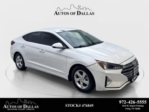 White 2019 Hyundai Elantra SE for sale in Irving, TX