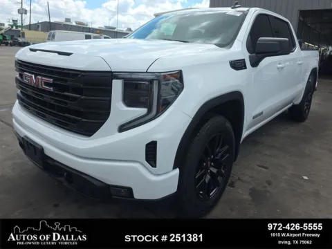 White 2025 GMC Sierra 1500 Elevation NAV,CAM,HTD STS,LANE ASST,20" WLS for sale in Irving, TX