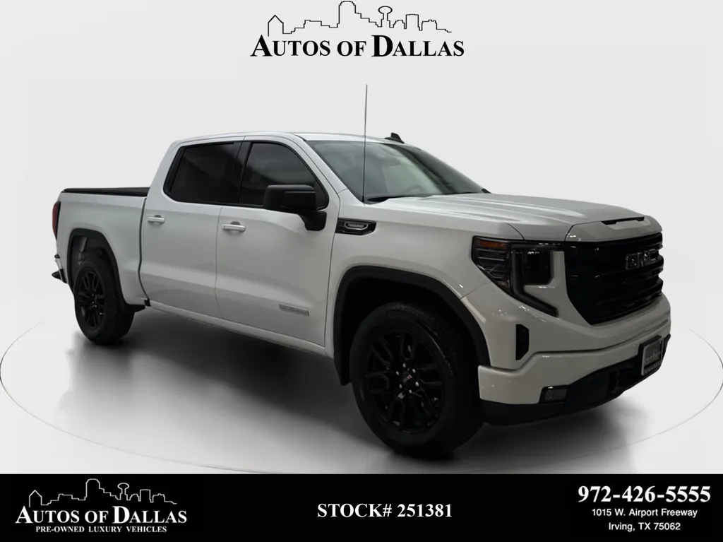 White 2025 GMC Sierra 1500 Elevation NAV,CAM,HTD STS,LANE ASST,20" WLS for sale in Irving, TX