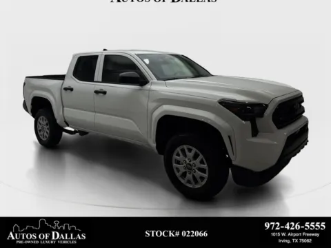 White 2025 Toyota Tacoma SR CAM,KEY-GO,LANE ASST,17" WHLS for sale in Irving, TX