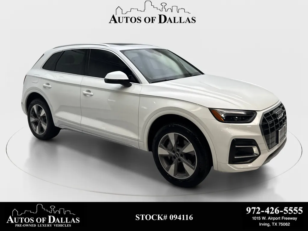 White 2023 Audi Q5 40 Premium CAM,PANO,HTD STS,BLIND SPOT,19" WLS for sale in Irving, TX