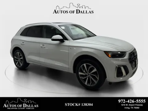 White 2023 Audi Q5 45 S line Premium CAM,PANO,HTD STS,BLIND SPOT for sale in Irving, TX