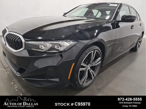 Black 2023 BMW 3 Series 330i SPORT LINE,NAV,CAM,SUNROOF,BLIND SPOT for sale in Irving, TX
