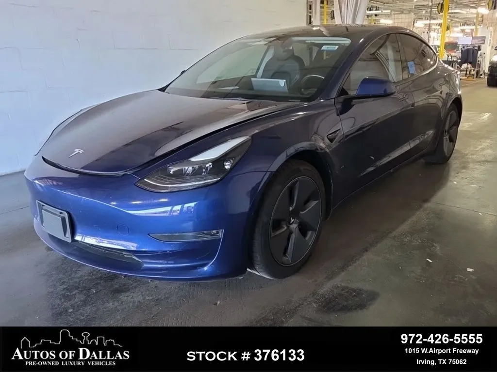 Blue 2022 Tesla Model 3 NAV,CAM,PANO,HTD STS,BLIND SPOT for sale in Irving, TX