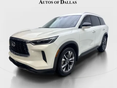 Photos of 2023 INFINITI QX60 LUXE NAV,CAM,SUNROOF,HTD STS,BLIND SPOT,3RD ROW for sale in Irving, TX at Autos of Dallas - Irving