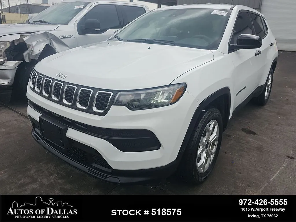 White 2025 Jeep Compass Sport for sale in Irving, TX