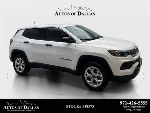 White 2025 Jeep Compass Sport for sale in Irving, TX