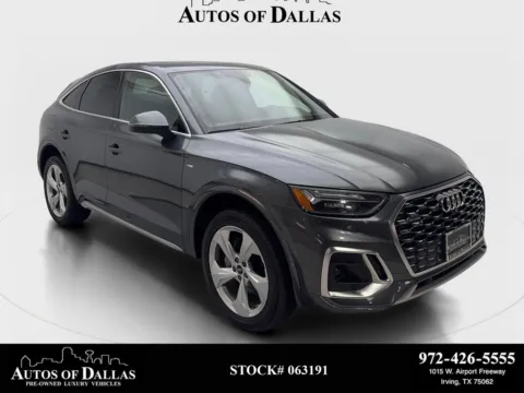 Gray 2023 Audi Q5 Sportback 45 S line Premium CAM,PANO,HTD STS,BLIND SPOT,20" for sale in Irving, TX