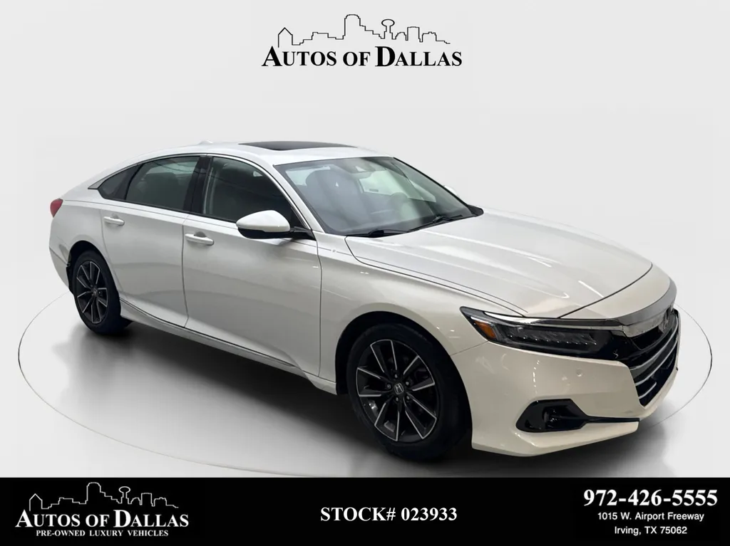 White 2021 Honda Accord EX-L for sale in Irving, TX