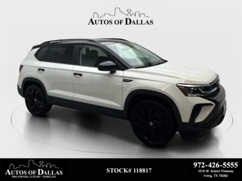 White 2024 Volkswagen Taos 1.5T SE Black for sale in Irving, TX