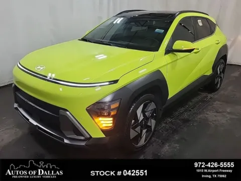 Yellow 2024 Hyundai Kona Limited for sale in Irving, TX