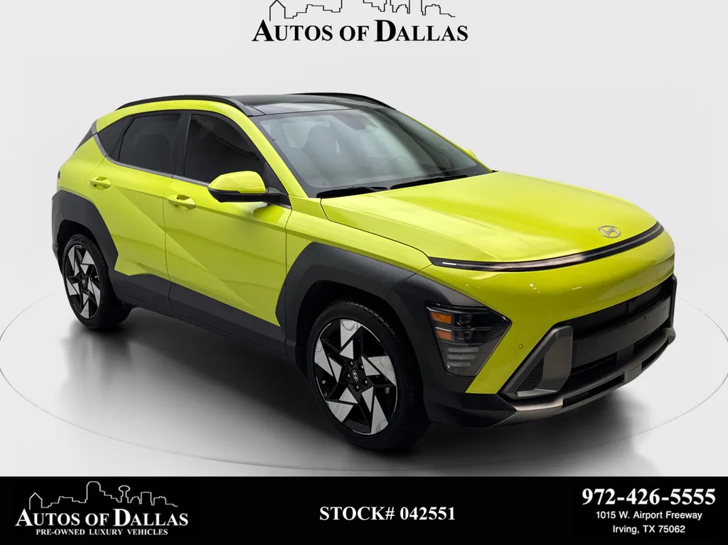 Yellow 2024 Hyundai Kona Limited for sale in Irving, TX