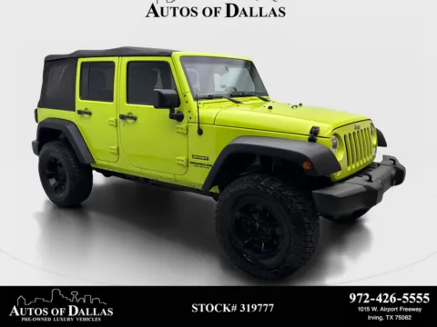 Green 2016 Jeep Wrangler Unlimited Sport for sale in Irving, TX