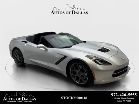 Silver 2014 Chevrolet Corvette Stingray Z51 for sale in Irving, TX