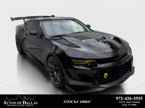 Black 2018 Chevrolet Camaro ZL1 for sale in Irving, TX