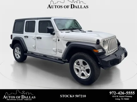 White 2019 Jeep Wrangler Unlimited Sport S for sale in Irving, TX