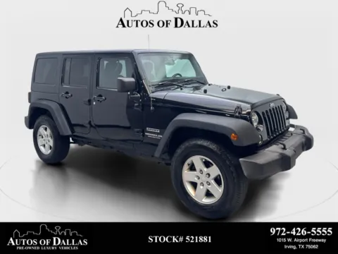 Black 2015 Jeep Wrangler Unlimited Sport for sale in Irving, TX
