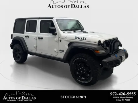 White 2023 Jeep Wrangler Willys 4xe for sale in Irving, TX