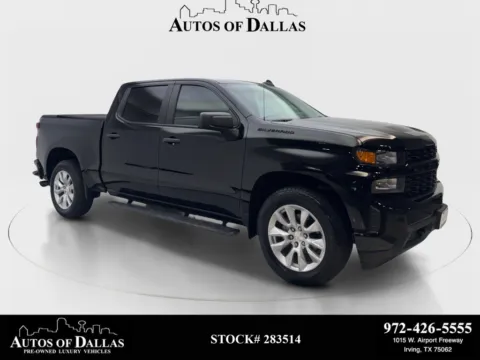 Black 2021 Chevrolet Silverado 1500 Custom for sale in Irving, TX