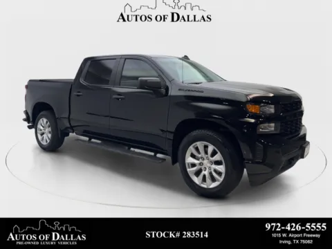 Black 2021 Chevrolet Silverado 1500 Custom for sale in Irving, TX
