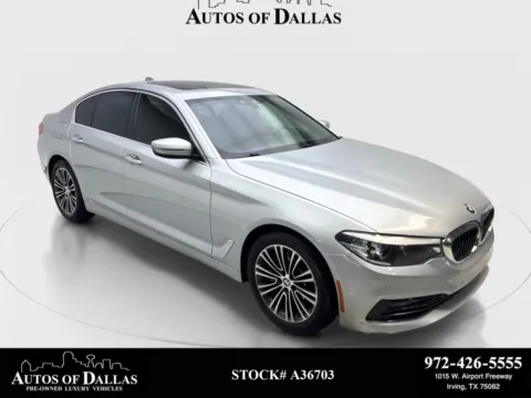 Silver 2018 BMW 5 Series 530i for sale in Irving, TX