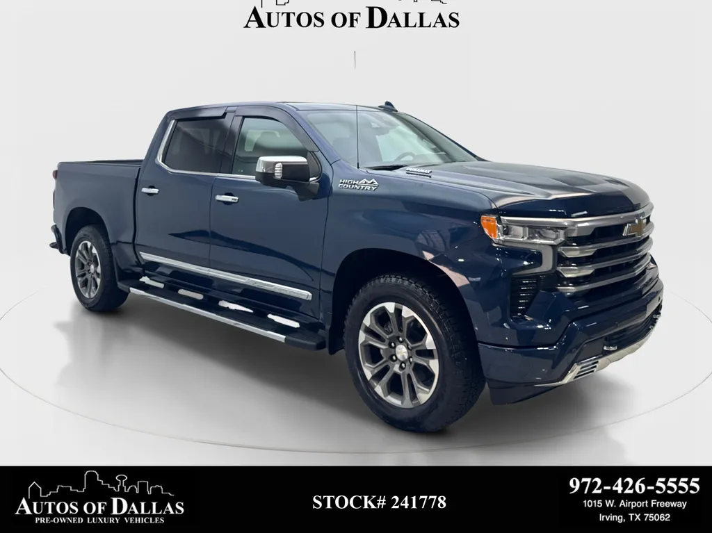 Blue 2023 Chevrolet Silverado 1500 High Country for sale in Irving, TX
