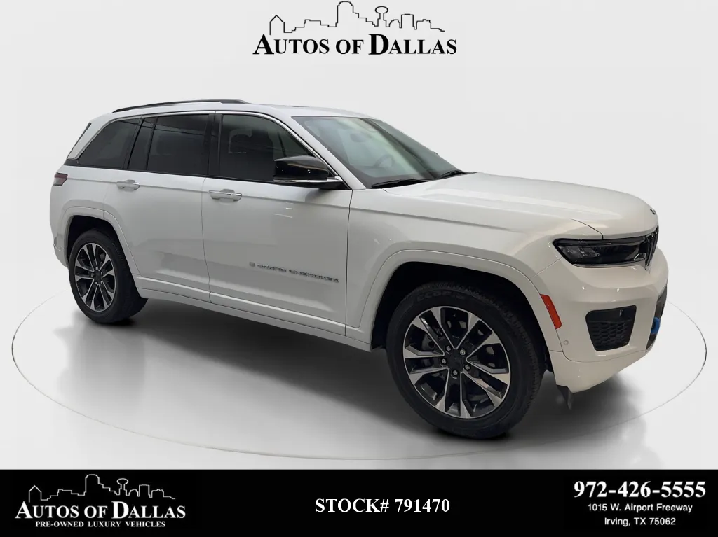 White 2023 Jeep Grand Cherokee Overland 4xe for sale in Irving, TX