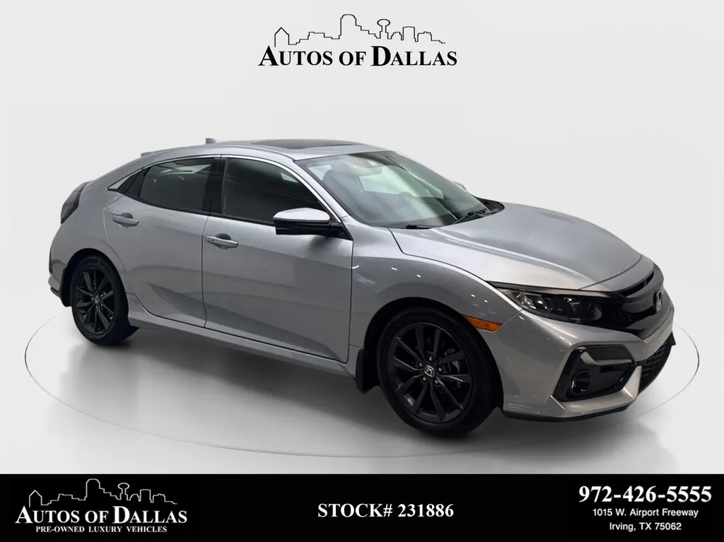 Silver 2021 Honda Civic EX for sale in Irving, TX