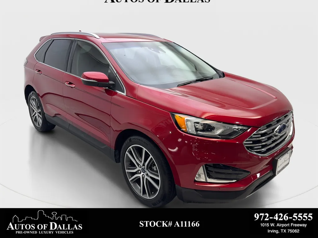 Red 2020 Ford Edge Titanium for sale in Irving, TX