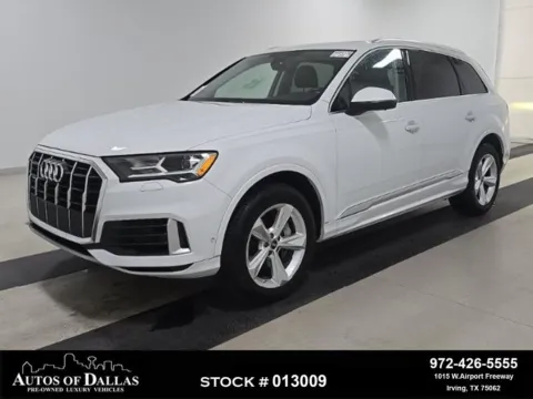 White 2022 Audi Q7 55 Premium for sale in Irving, TX