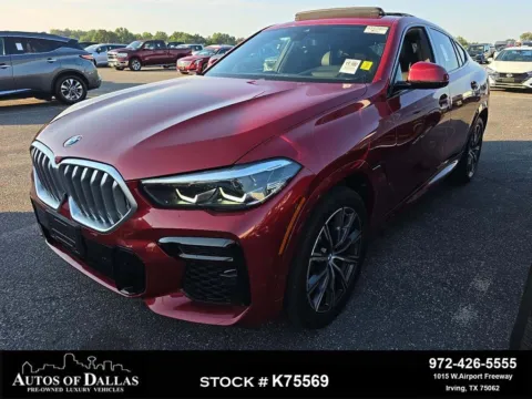 Red 2022 BMW X6 xDrive40i for sale in Irving, TX