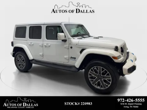White 2022 Jeep Wrangler Unlimited Sahara 4xe for sale in Irving, TX