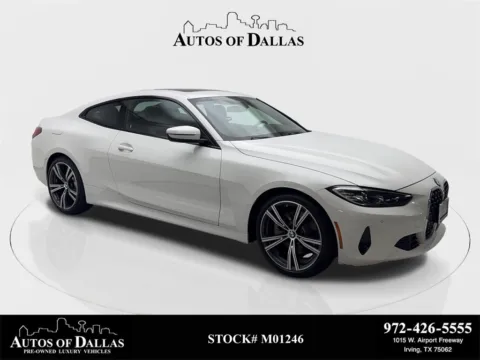 White 2023 BMW 4 Series 430i SPORT LINE,NAV,CAM,SUNROOF,HTD STS,BLIND SPOT for sale in Irving, TX