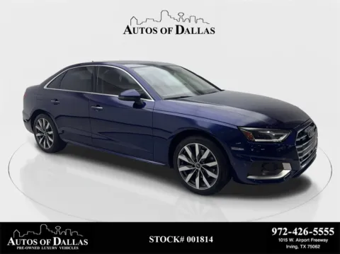 Blue 2022 Audi A4 40 Premium CAM,SUNROOF,HTD STS,BLIND SPOT,18" WLS for sale in Irving, TX